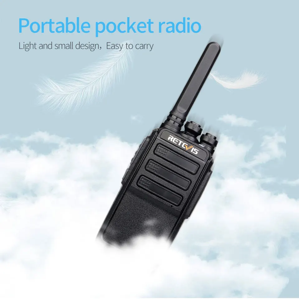4 шт. портативная мини рация RETEVIS RT28 PMR Radio VOX PMR446/FRS с Micro USB зарядкой двухсторонняя