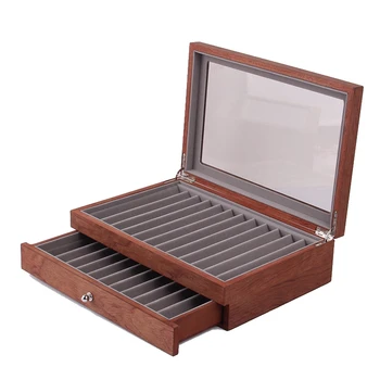 

23 Wood Pen Display Box, Storage Pen Pen Box, Storage Box, Glass Window, Two Display Box and Drawer