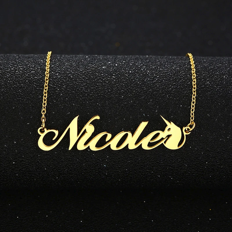 Изысканное имя ожерелье для нее персонализированное ювелирное изделие подарок