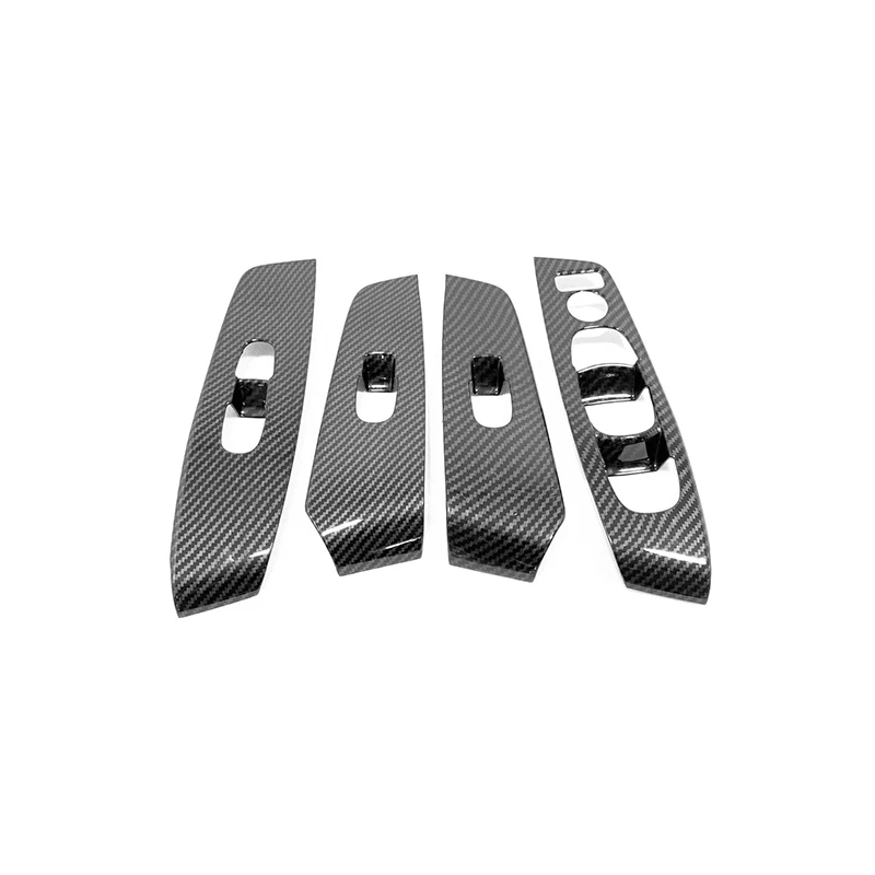 Carbon fibre Для Nissan Sentra, аксессуары, абс пластиковая, для окон и дверей, стекло, подъемный переключатель, панель управления, накладка, наклейка для автомобиля - Название цвета: Carbon fibre