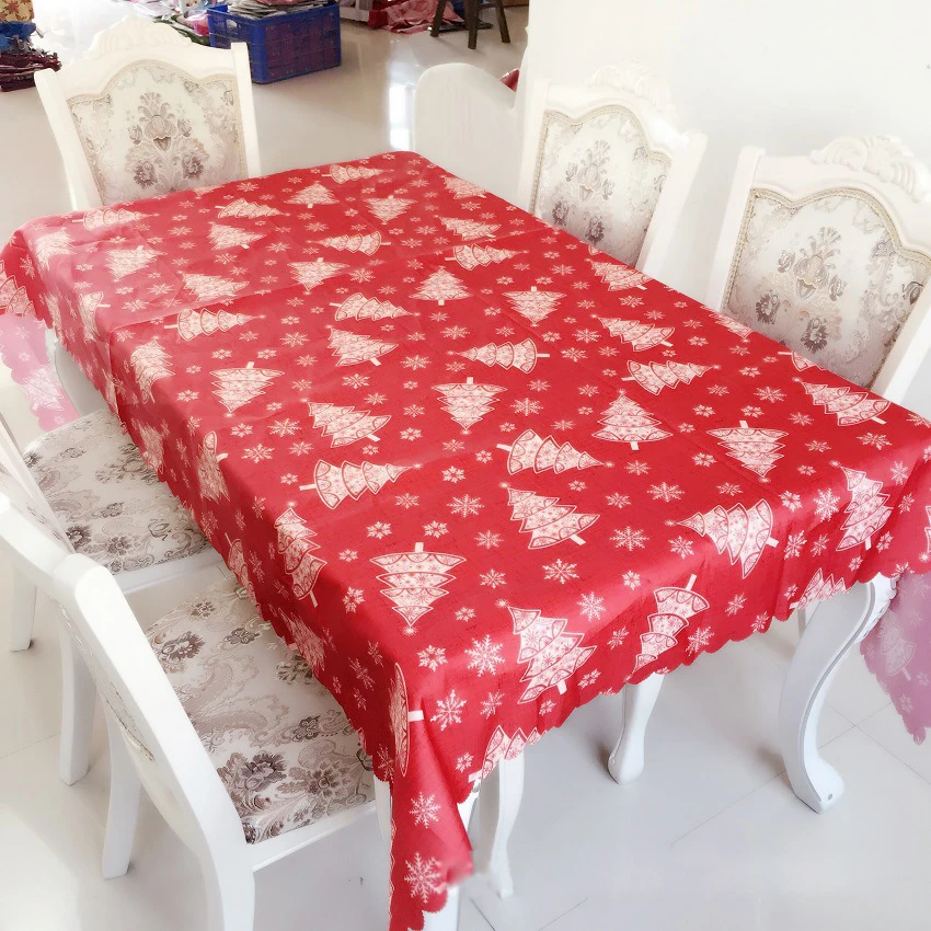C Rectangle/Round Tablecloth Christmas Table Cloth Floral Print Waterproof Oilproof Dinning Table Cover Toalha De Mesa Natal - Цвет: C