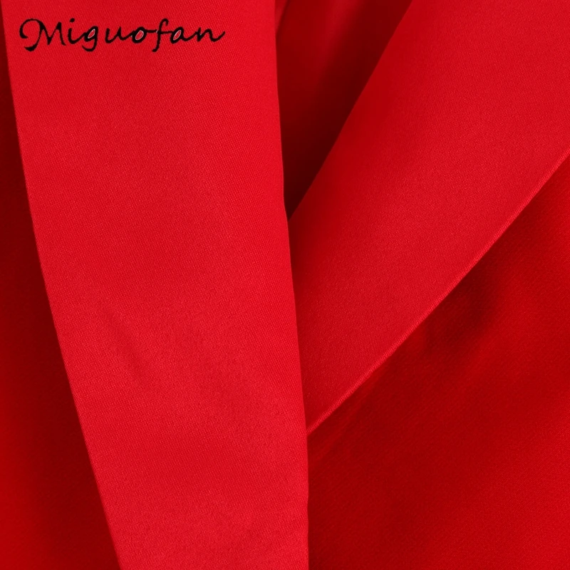 Женский двубортный пиджак Miguofan красная офисная куртка верхняя одежда 2019|Пиджаки|