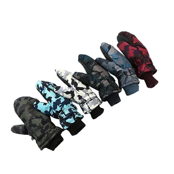 

Kids Gloves Camouflage Print Outdoor Gloves Mitten Boys Girls