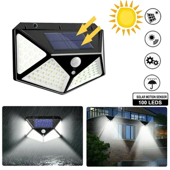 

Four-Sided Human Body Induction Solar Power Wall Light 120 Degree Motion Sensor Wall Lamp Outdoor Yard Waterproof Lamps