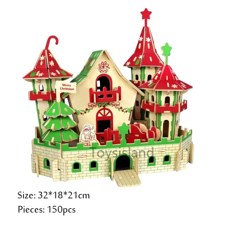 Рождественская серия деревянная головоломка Рождественская елка модель сборные блоки деревянные строительные деревянные Христос подарок для детей и взрослых