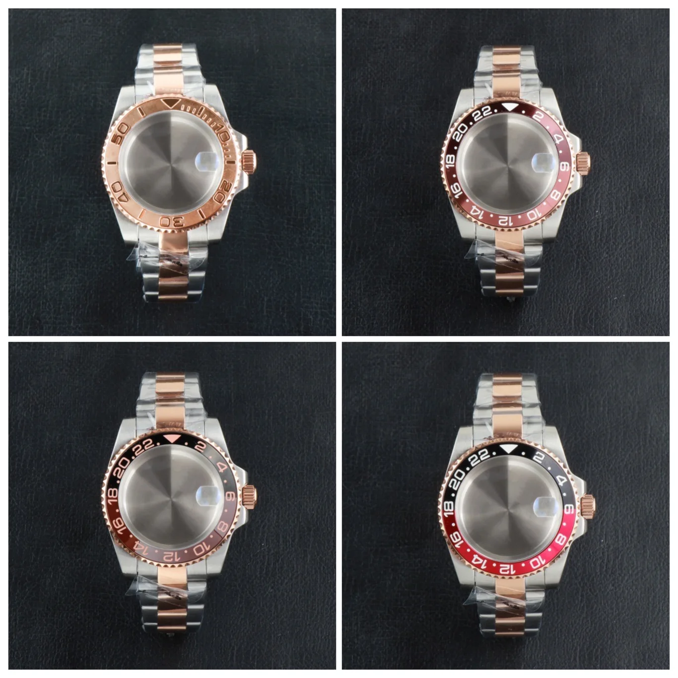 Ремешок для часов 40 мм Sub из нержавеющей стали Silvr розовое золото чехол Root NH35 NH36