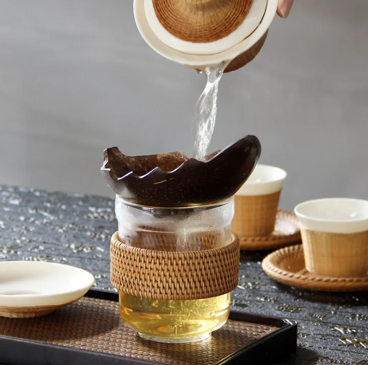 

Novelty Coconut Shell Shape Tea Strainers Tea Infuser Chinese Kung Fu Tea Set Accessories Tea Filter Tea Set Home Decor LF526