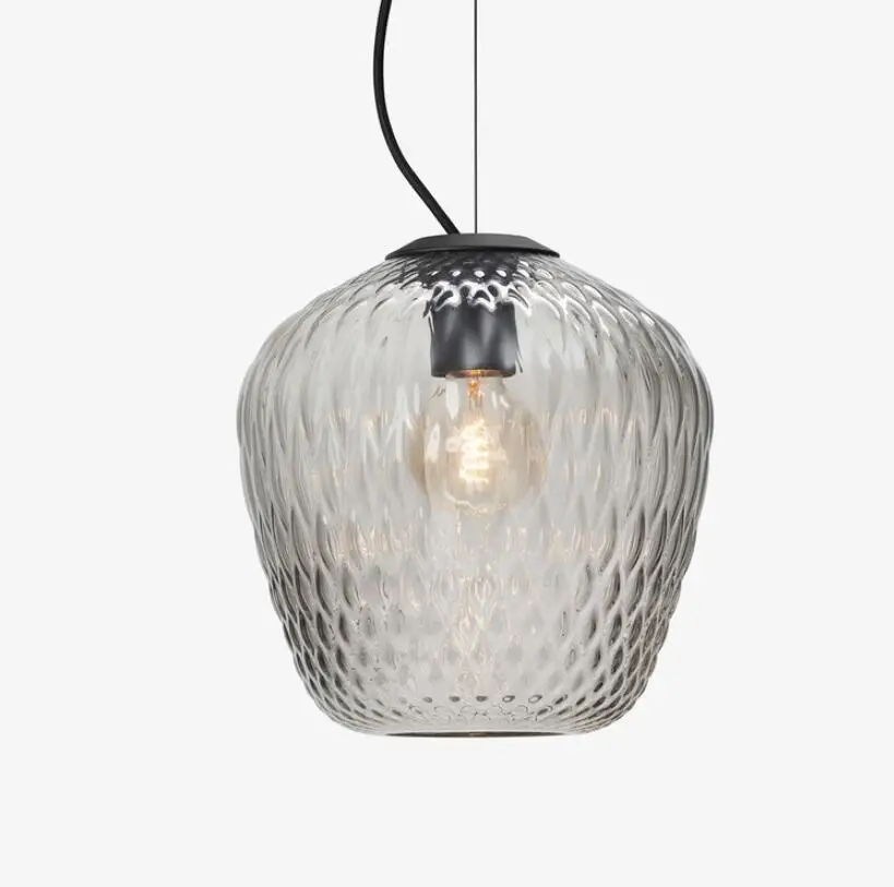 Retro concave-convex wave dot handmade glass chandelier bed and breakfast restaurant bedroom | Освещение
