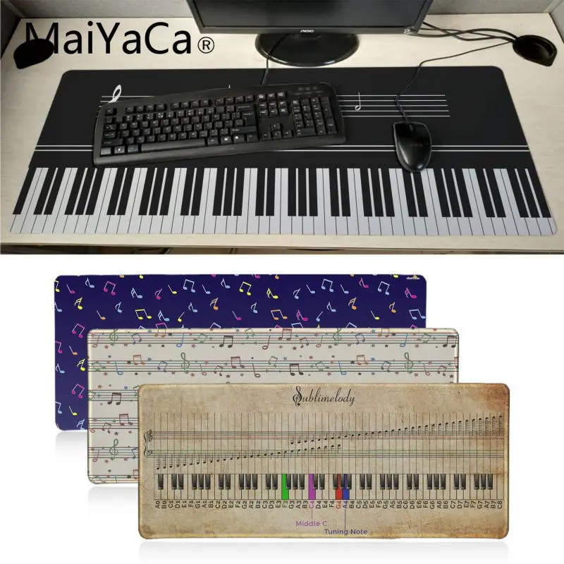 Винтажный игровой коврик для мыши MaiYaCa нот на пианино ноутбука большой промоушен
