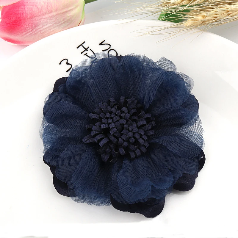 5PCS /33 Colors Mini Chiffon Fabric Flower For Wedding Invitation Artificial Flowers For Dress Decoration - Цвет: 13