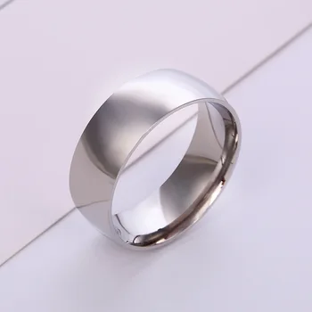 

Stainless Steel Ornament Couples Titanium Steel Ring outside Arc of Light Scale Men Ring 2020 New
