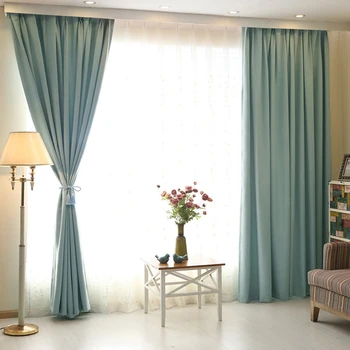 

100*260cm Made-up Modern Window Curtains High Blackout Heat Noise Insulation For Living Room Bedroom Hotel Decorative Draperies