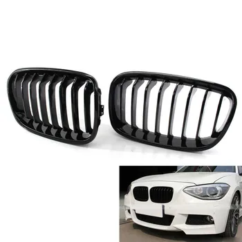 

Car Front Grille Gloss Black Kidney Grill Replace for BMW F20 118i 120i 125i 11-14 L&R 51137239022，51137239021