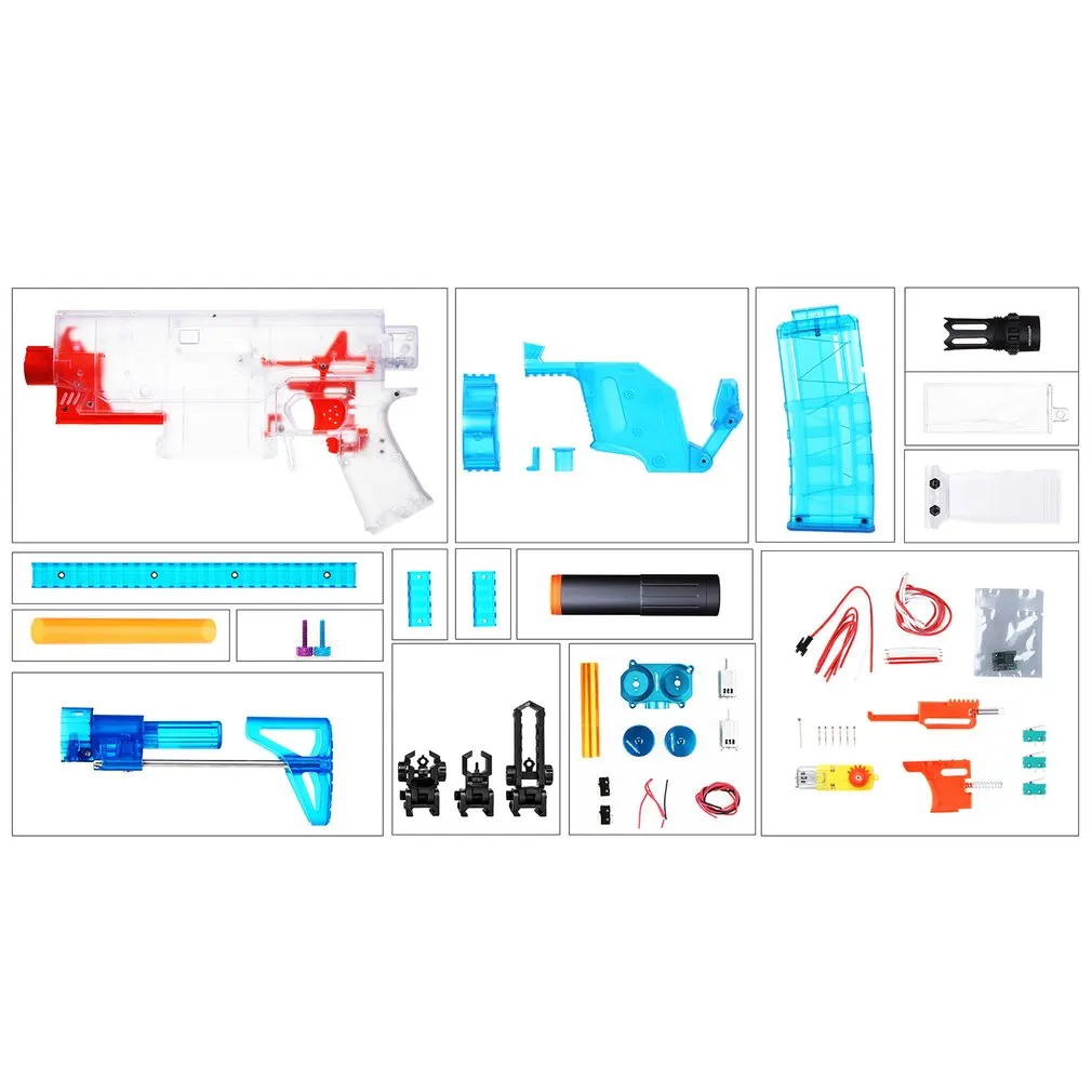 

WORKER Mod Wordfish Full-automatic D-I Style Blaster Parts Toy Modified set YYS-001-006 toy Gun Accessories Gift for boys kids