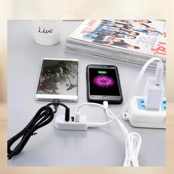

3 In 1 Splitter Usb Multi-function 3A Charger Converter Extension Line Expansion Multi-port Hub 5V Splitter External Cable