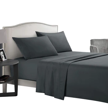 

Solid color Bed sheet sets Flat Sheet Fitted Sheet Pillowcase Queen/ King Size 16 Colors Soft comfortable Bedding Set 4pcs Cover