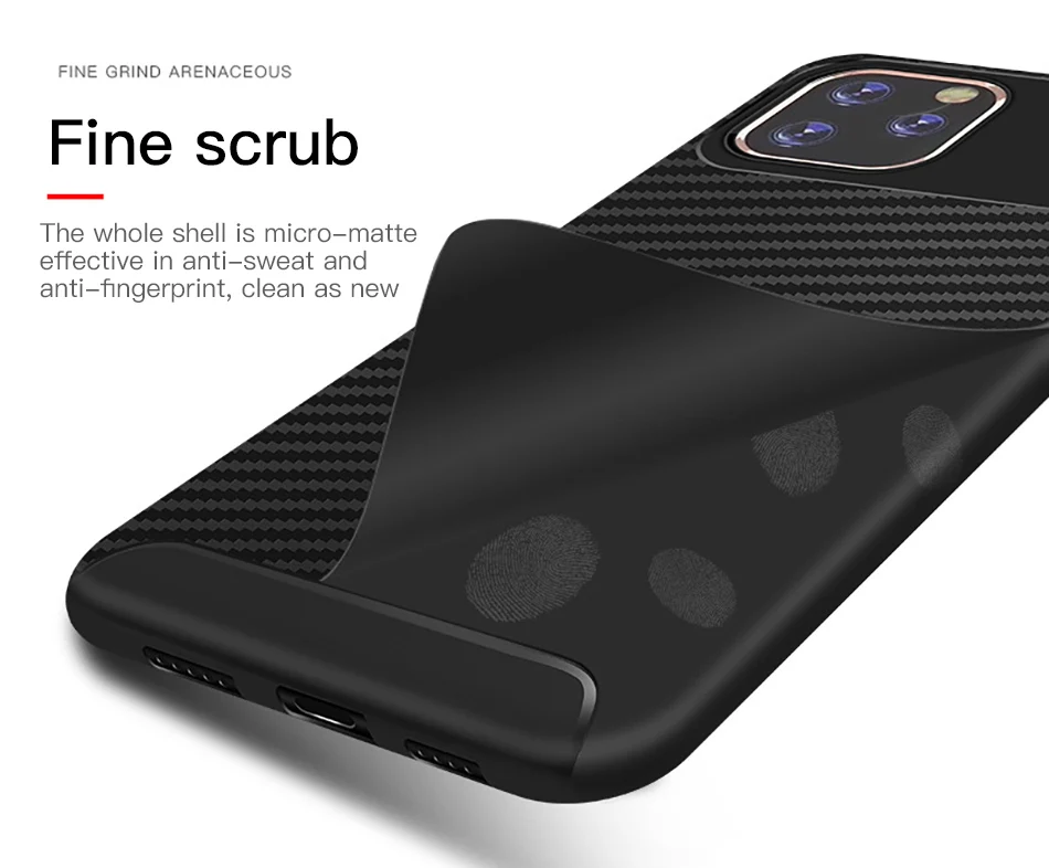 !ACCEZZ For iPhone 11 Pro Max Case 2019 New Soft TPU Business Protection Back Cases Cover Cell Phone Skid Shell Anti-fall Coque Capa (4)