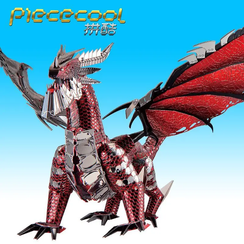 

Piececool Black Dragon King Stereo Creative Decoration Metal Handmade DIY Assembled Assembly Jigsaw Puzzle Cool Model Toy