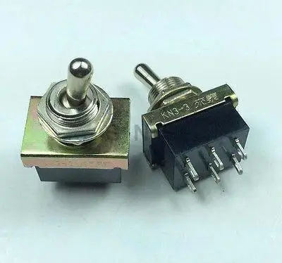 

(2)Toggle Switch KN3-3 ON-ON 2 Positions 6-Terminal DPDT 3A/220VAC 12mm Mounting