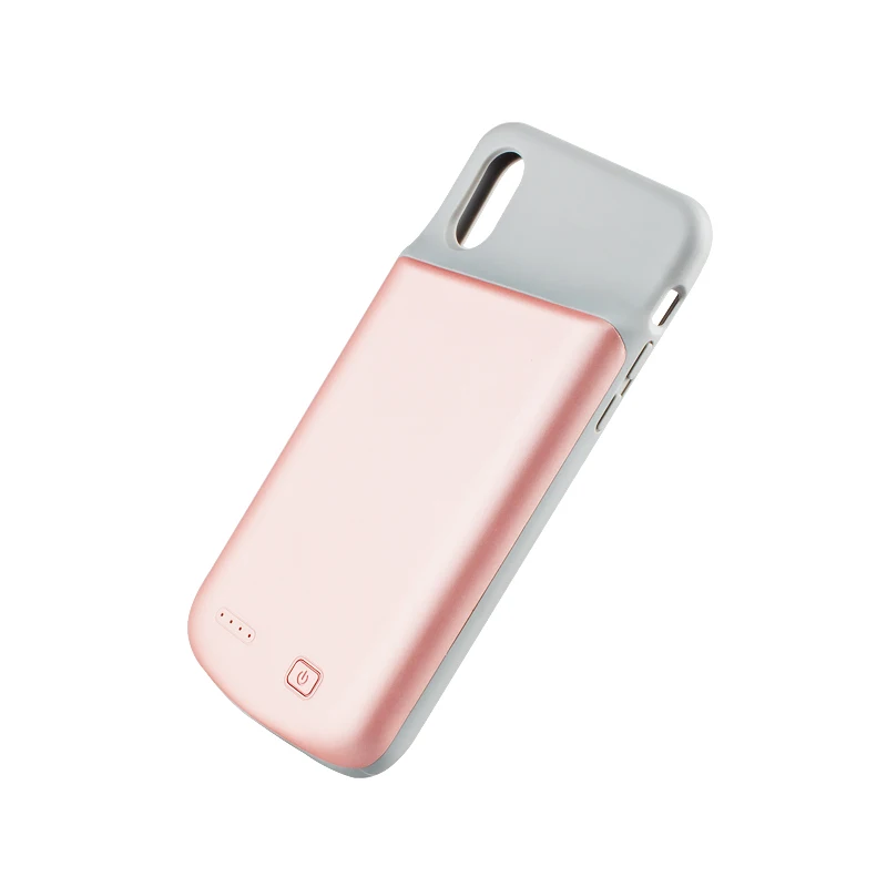 Pink for iPhone X 4000mAh аккумулятор Power Bank чехол, крышка зарядного устройства для iPhone X XS Powerbank чехол внешний зарядный блок резервного копирования чехол для iPhone X Xs - Цвет: Pink for iPhone X