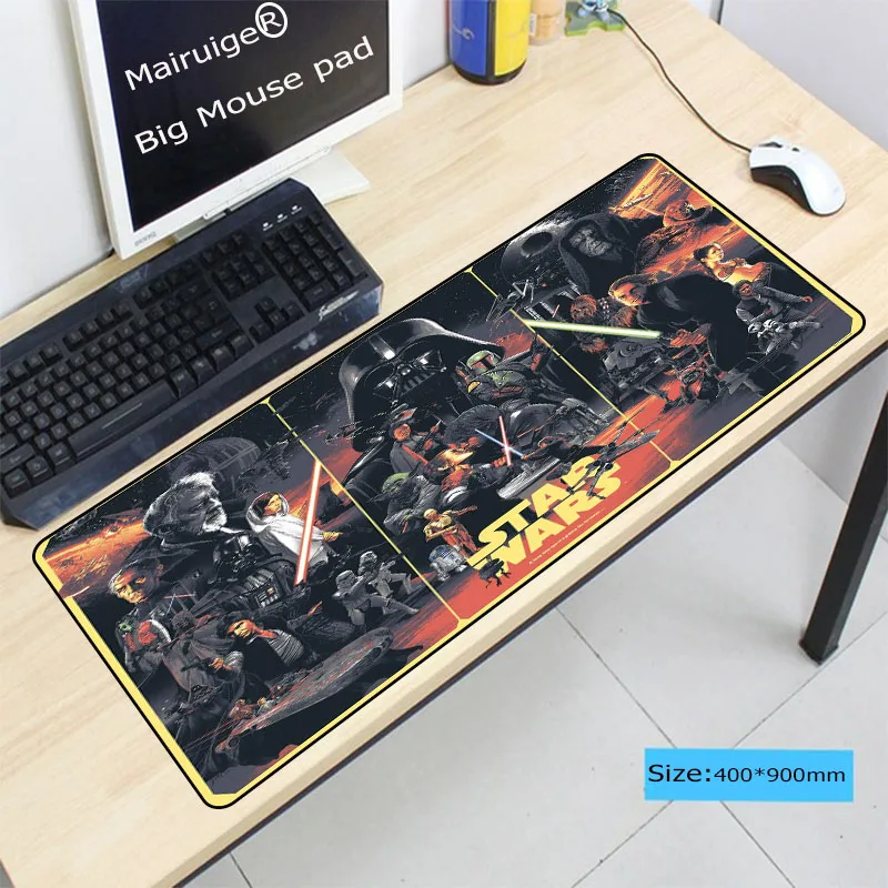  Star War Large Mouse Pad Overlock Edge Big Gaming mouse Pad Send BoyFriend the Best Gift 900*400*3m