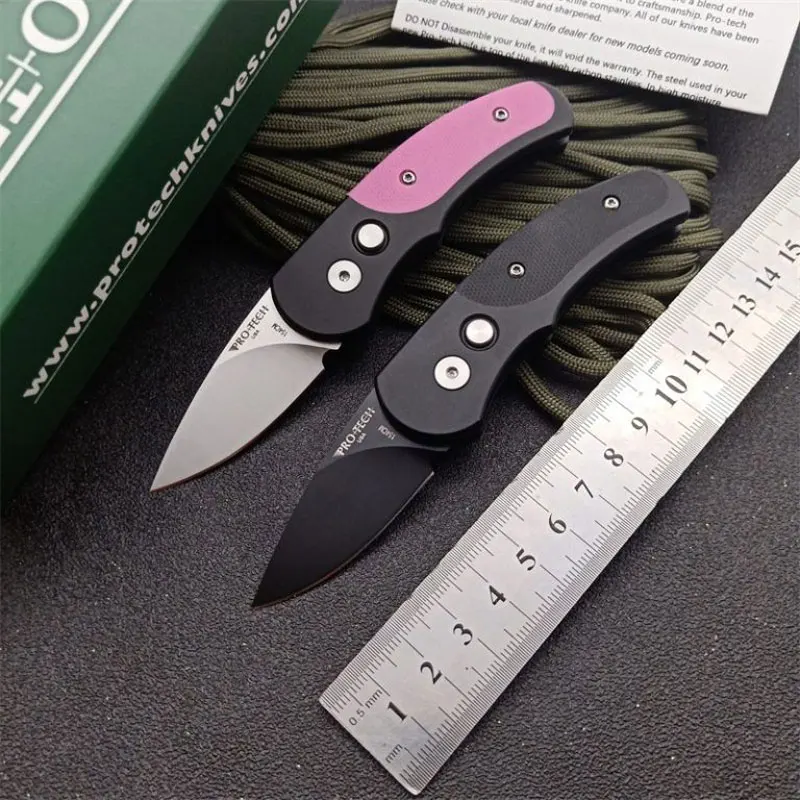 

ProTech Folding Pocket Knife 154-CM Blade Aviation Aluminum Handle EDC Fruit Portable Knives Runt J4