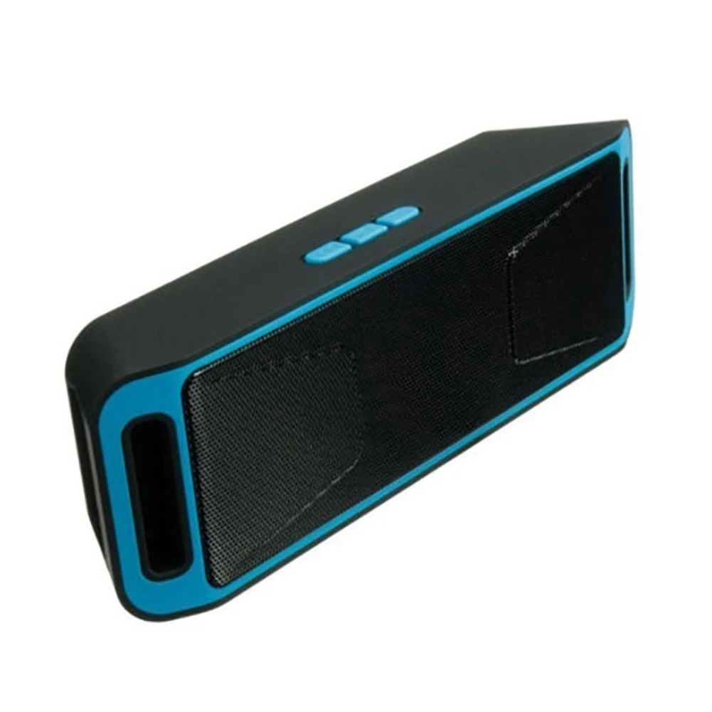 SC308 беспроводной Bluetooth динамик тяжелый сабвуфер Портативный мини Hi-Fi Картридж мини пистолет радио голосовой помощник с микрофоном - Цвет: Синий