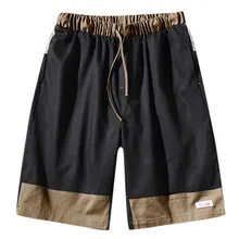 Мужские шорты летние брюки с карманами повседневные свободные однотонные прямые облегающие брюки джинсы размера плюс шорты в уличном стиле Бермуды