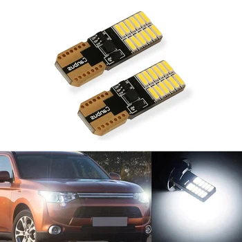 

2pcs T10 White Canbus W5W LED Car Light Error Free 24SMD 4014LED 501 Warning Side Light Bulbs Sidermarker Parking Lighting