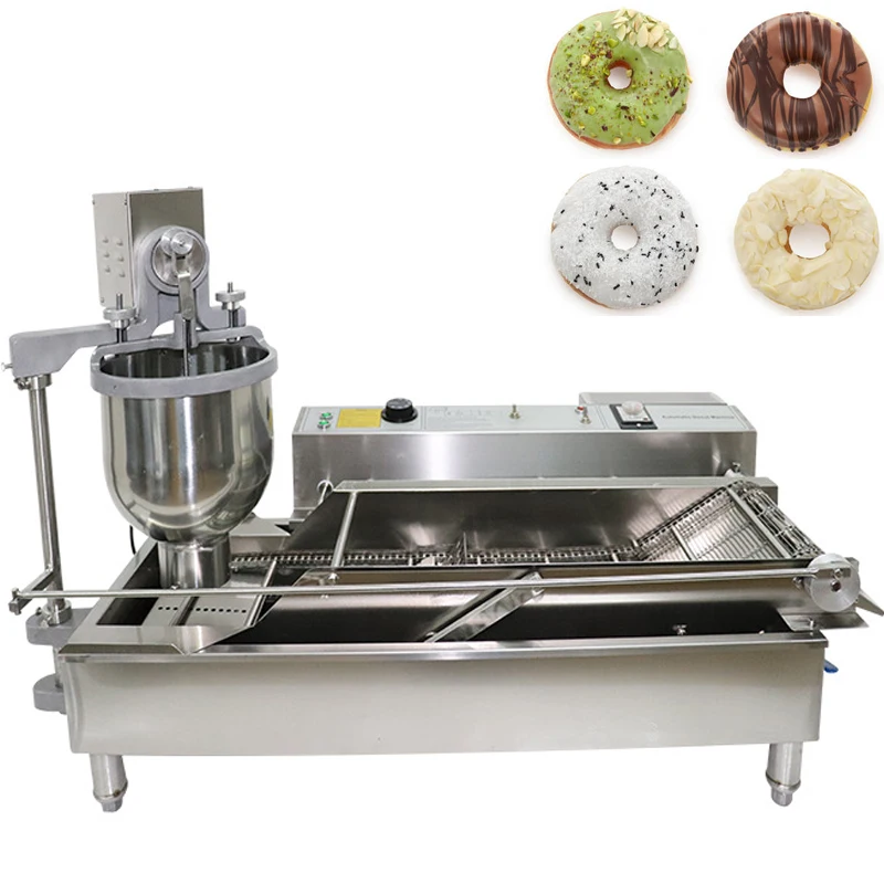 

Electric Donut Double Row Commercial Machine Automatic Fried Snack Multifunction Food Processing Machine Stainless Steel 6000W
