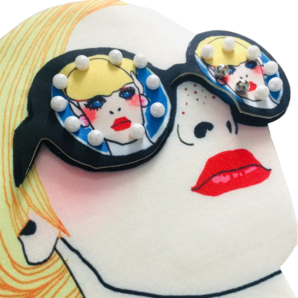 Girl Pattern 3D Design Cloth Patch Sew on Sticker for Clothing Jacket Decor