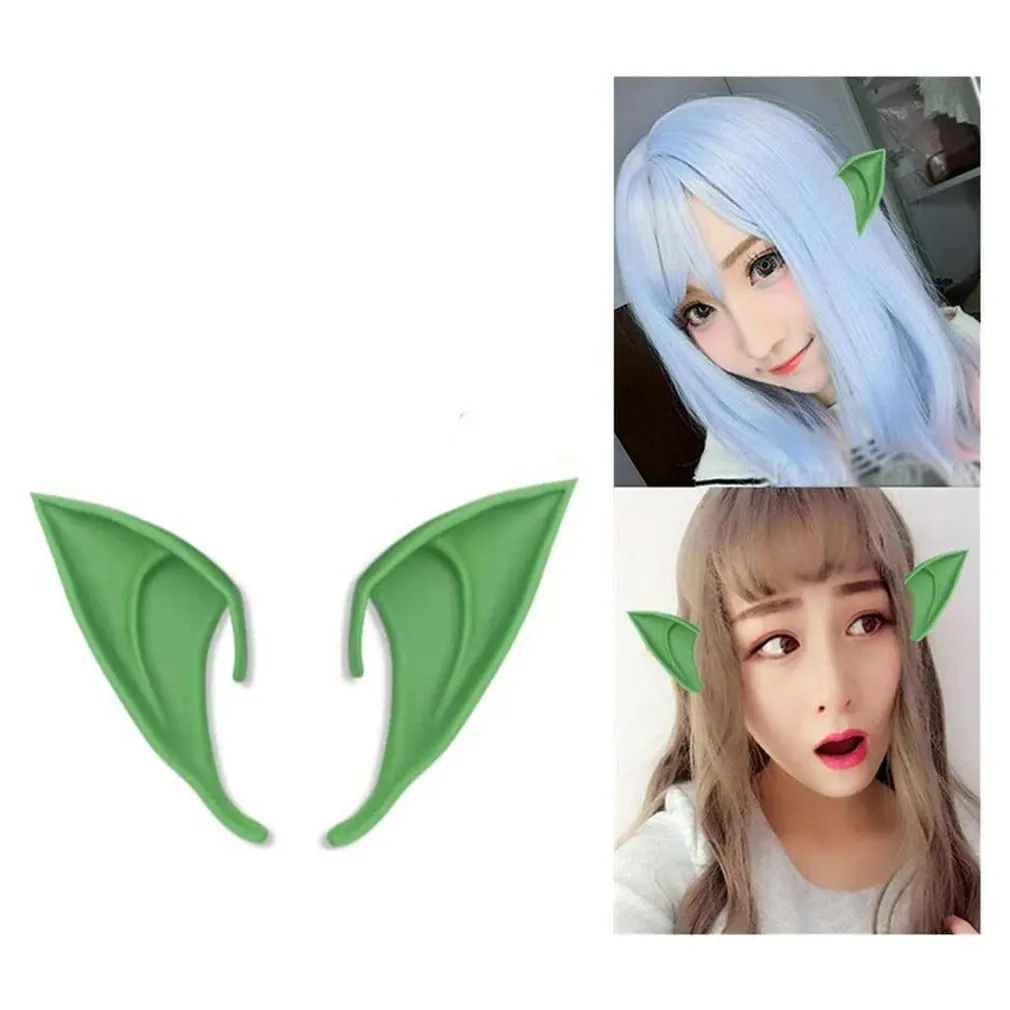

1Pair Christmas Angel Dress Up Elf Ears Fairy Cosplay Accessories Halloween Festive Party Latex Soft Harmless False Ears Props