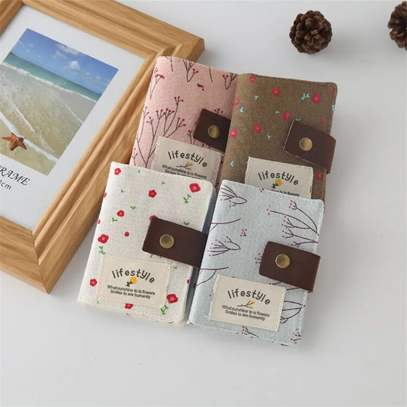 Wallet Card Holder Credit Card Holder Card Holder Card Wallet Card Sleeve Card Sleeves Business Card Holder Id Card Holder Wallet Card Bag Floral Canvas Ladies Card Package Creative Cloth Credit Card Holder Business Holder Women's Cardholders Bag