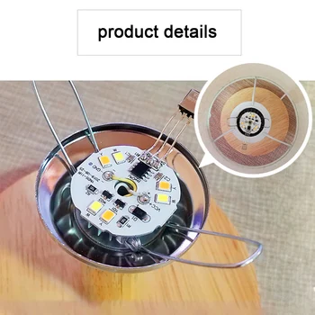 

Living Room Table Lamp Round Bedside Lighting Wooden Base College Dorm Home Decor Nightstand USB Remote Control Office Timing