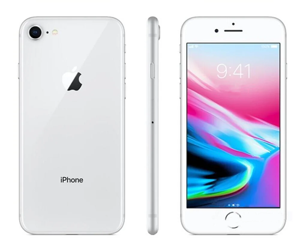 Silver Разблокированный Apple iPhone 8 LTE 4,7 дюймов гекса Core IOS Оперативная память 2 Гб Встроенная память 64/256 ГБ, отпечаток пальца, NFC для мобильного телефона - Цвет: Silver