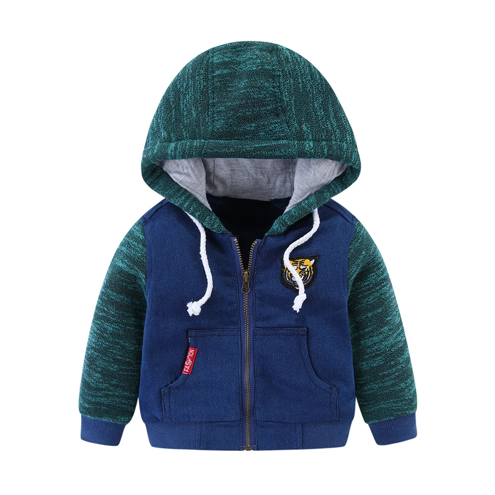 Winter Jackets for Boy Children's Clothing Hooded Fur Lined Warm Outerwear Windbreaker Kids Coats Toddler Clothes