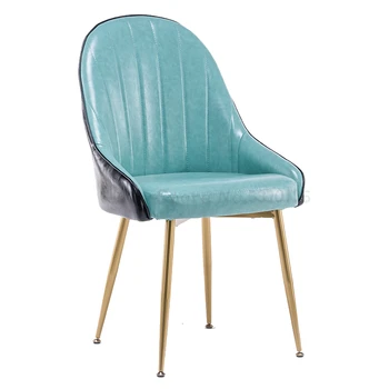 

Nordic light luxury dining chair makeup chair post modern home restaurant stool to talk about the chair metal fashion chair