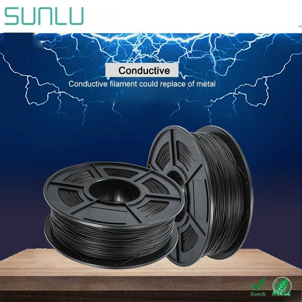 

Excellent Quality ABS Conductive Filament 1.75mm 1kg 3D Printer Filament Conductive Best Seller Black Color Consumable 400M