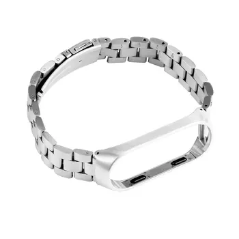 

Applicable For Millet Bracelet 4 Ultra-Thin Metal Stainless Steel Strap Three Beads Replacement Wristband Steel Ball Belt dropsh