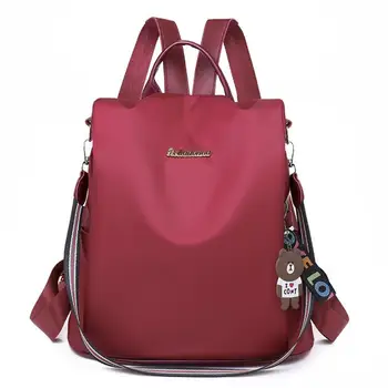 

YILUNXI Elegant women backpack Fashionable campus style girls school bags Simple woman bagpack High quality female knapsack red
