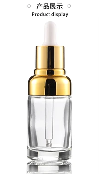 

Cosmetic package 20 ml 1 oz 50ml Reagent Eye Dropper Drop Clear Glass Aromatherapy Liquid Pipette Refillable Bottles w/ gold lid