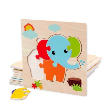 

Education Kids Toys Traffic Animal Puzzles Shape Color Cognition Wooden Safety Smooth Cartoon Puzzle Toy For Children Baby