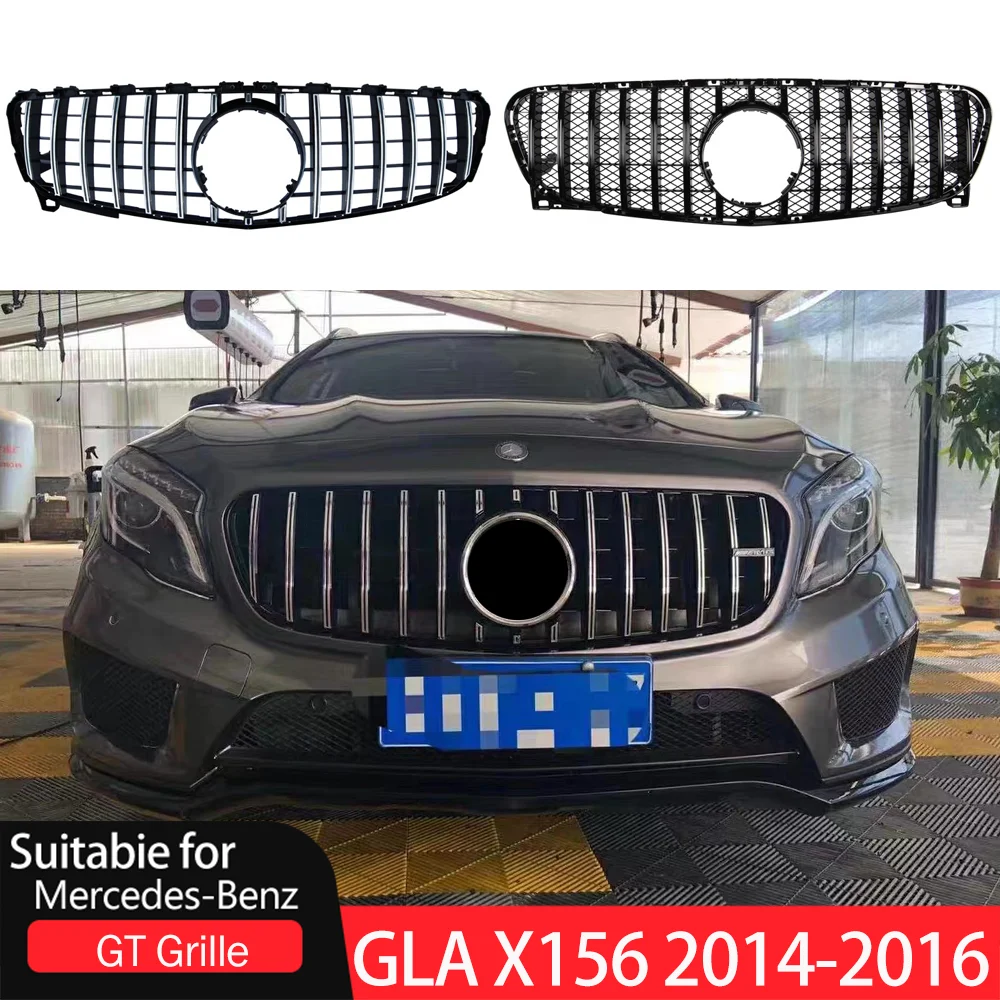 

GT Grille Style For Mercedes Benz GLA Class X156 Facelift Front Bumper Racing Grill 2014-2016 GLA200 GLA220 GLA250