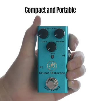 

Crunch Distortion Effect Pedal for Electric Guitars with True Bypass Mini Single Guitar Pedal Classic Rock Distortion DC 9V Blue