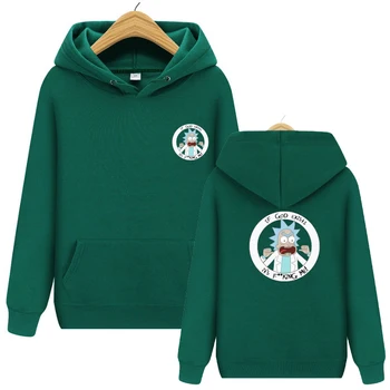 

Funny Anime hoodies Men Sweatshirt print Rick Morty pattern autumn fashion hoody Brand pullover Casual coat
