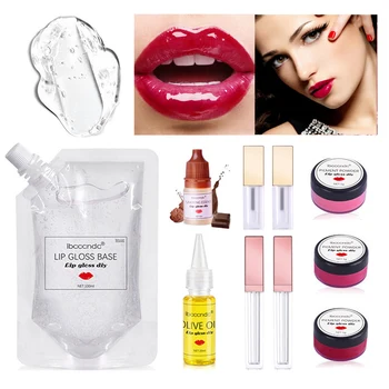 

New DIY Lip Gloss Base Gel Set Moisturizing Versagel Lipgloss Base Safe Handmade Cosmetic Lasting Lip Gloss Set