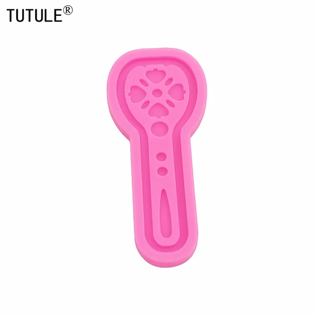 Fényes Mini Mikrofon Fülbevaló -Epoxi Kulcstartó Ékszerkészítő Penész, Rugalmas Élelmiszer -Minőségű Szilikon Epoxi Agyag Polimer Penész - Image 5