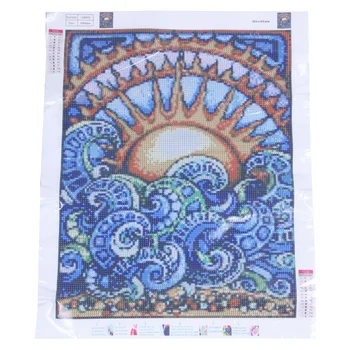 

Promotion--Diamond Painting Kits For Adults 40x50Cm Full Drill Sea And Sun Diy Diamond Cross Stitch Patterns Waves And Sunshine