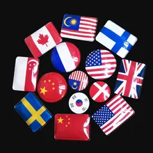 Магнит на холодильник Хрустальная стеклянная кнопка с флагом логотип области магнит на холодильник комплект из 3 предметов