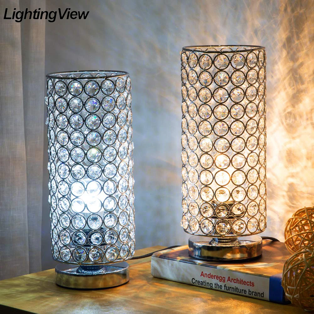 Lightingview Artpad Хрустальная настольная лампа E27/E26 атмосфера ночник подставка для гостиной спальни прикроватная столовая освещение
